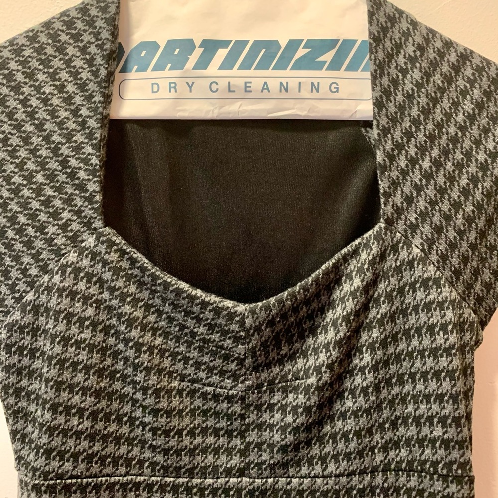 Banana Republic Black and Grey Tweed Dress